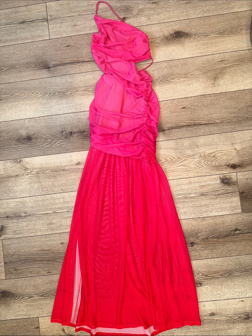 MICHAEL COSTELLO x REVOLVE Giustina Maxi Dress in Red Pink Ombre